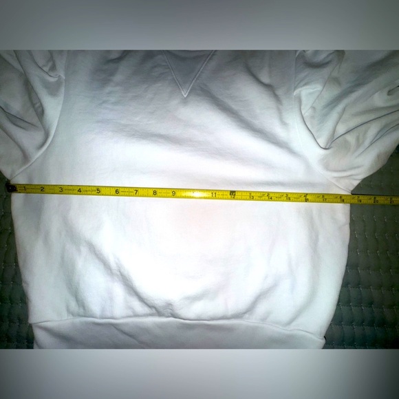 FRAME Pleated Panel Puff-Sleeve Sweatshirt. Eggshell white. Size small  VGUC - Picture 4 of 12